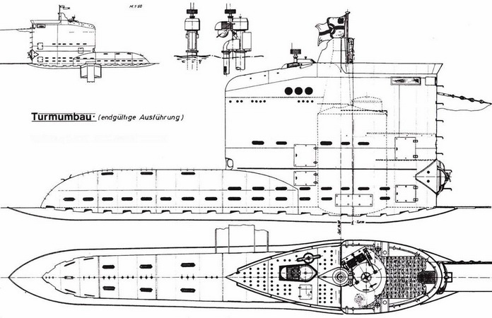 Германские субмарины Тип XXIII крупным планом Германские субмарины Тип XXIII крупным планом